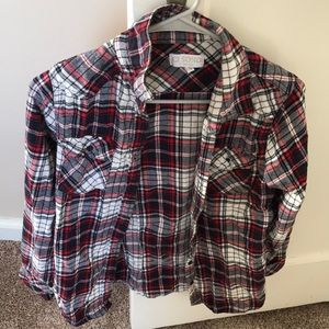 Button down plaid top S